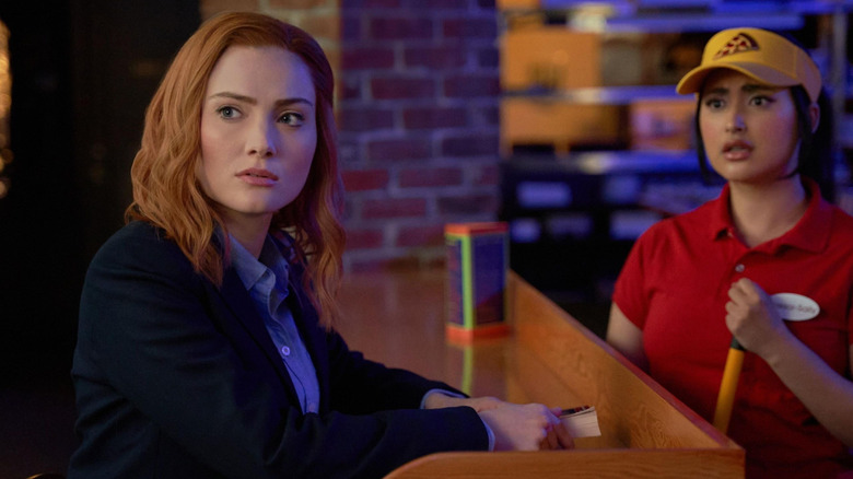Young Aurora Teagarden at a diner in "A Lesson in Murder"