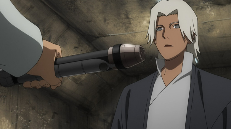 Lah Zhima holds out a lightsaber to Nawaam in "Star Wars: Visions Presents — The Ninth Jedi" (2026)