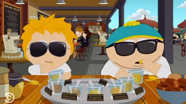 South Park, Kenny and Cartman taste-testing at restaurant