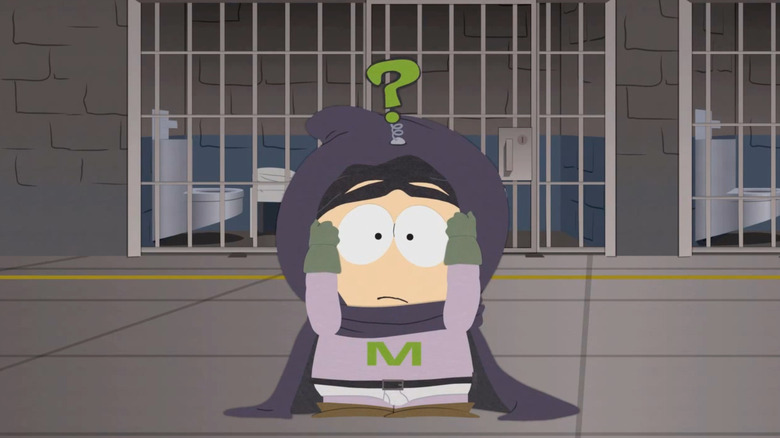 South Park, Kenny as Mysterion revealing his face in prison
