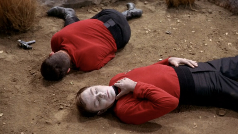 Some redshirts on "Star Trek: The Original Series," doing what they do best. (Dying.)