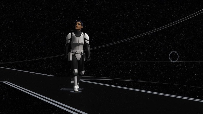 Ezra Bridger walks through the mysterious World Between Worlds on Star Wars Rebels.