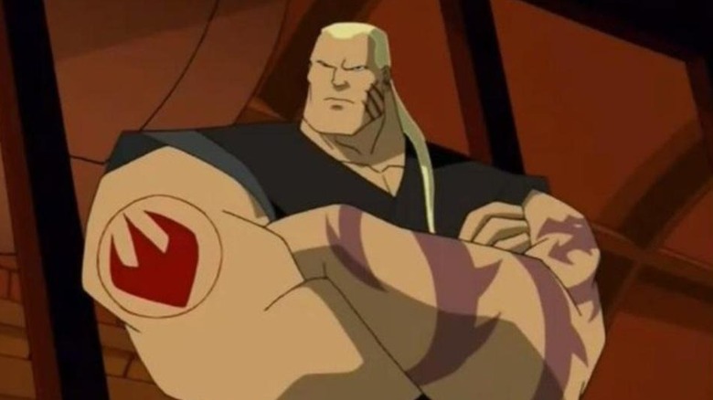 Hun crossing his massive arms and scowling in Teenage Mutant Ninja Turtles (2003)