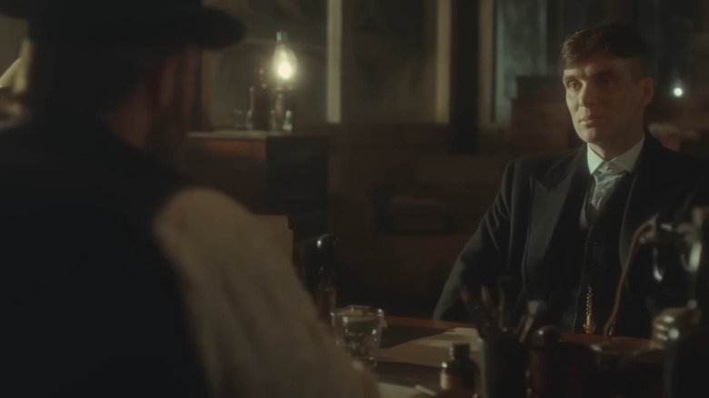 Thomas Shelby talking to Alfie Solomons in Peaky Blinders