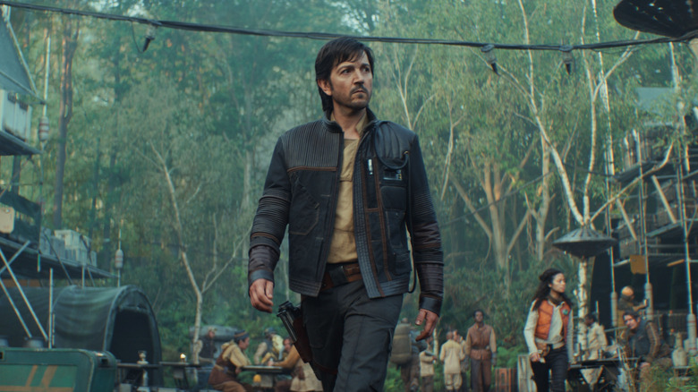 Cassian at the rebel base on Yavin IV in "Andor" (2022)