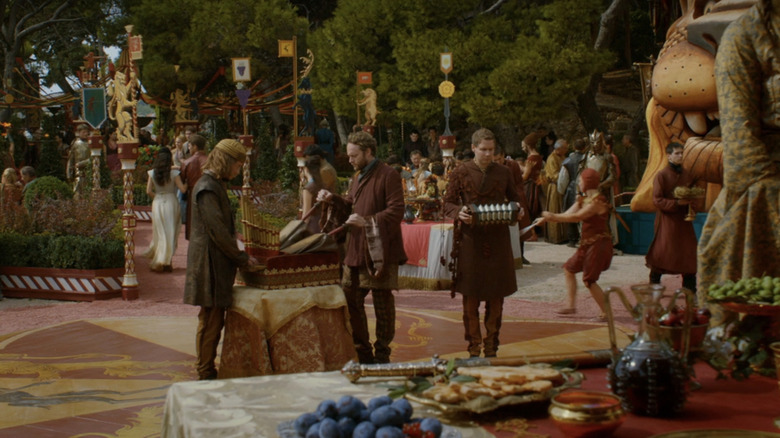 attendants, played by members of Sigur Rós, work at Joffrey's wedding in "Game of Thrones" (2011)