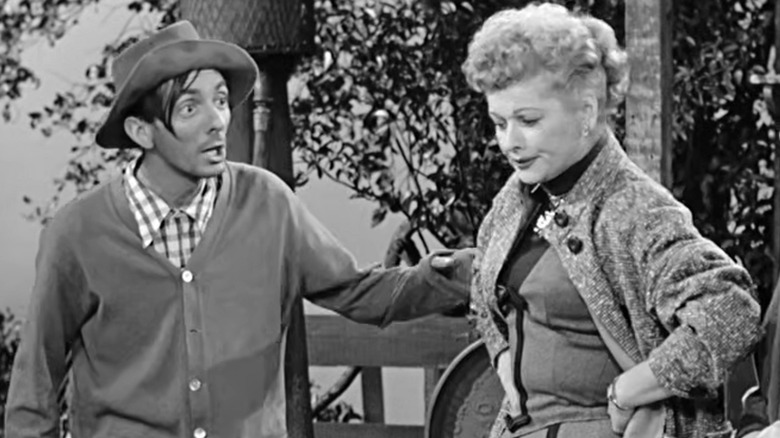 Aaron Spelling talking to Lucille Ball on "I Love Lucy."
