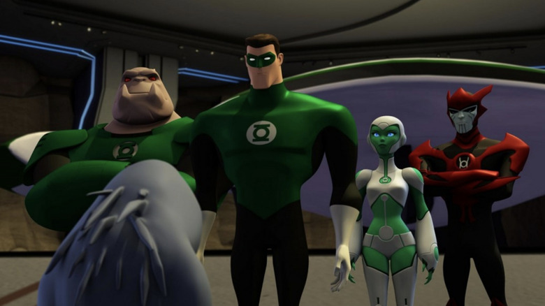 Kilowag, Hal Jordan, Aya, and Razer on Green Lantern: The Animated Series