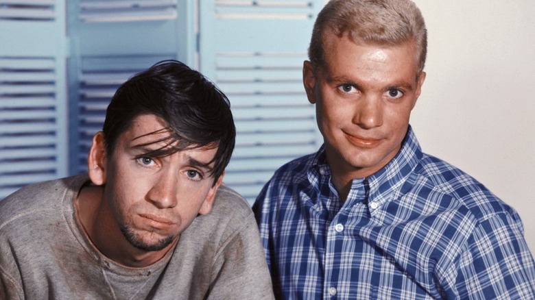 Bob Denver and Dwayne Hickman on "The Many Loves of Dobie Gillis"