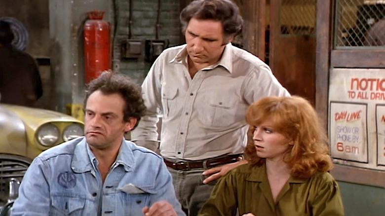 Christopher Lloyd, Judd Hirsch, and Marilu Henner in Taxi