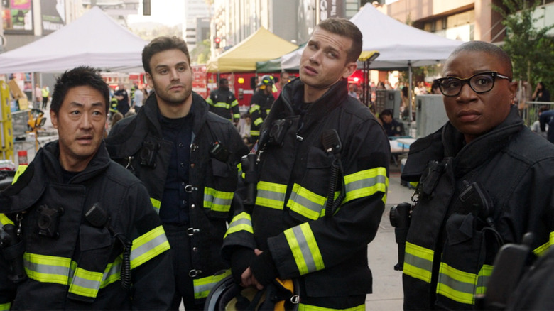 The 9-1-1 cast in Season 2 Episode 2