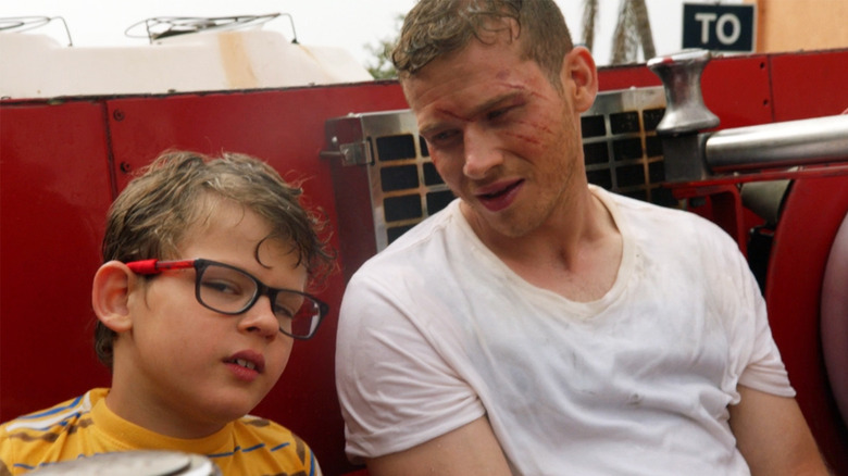 Buck and Christopher in 9-1-1 Season 3 Episode 2