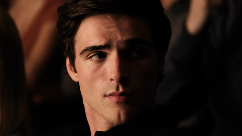 A shadowy image of Jacob Elordi as Nate Jacobs in "Euphoria"
