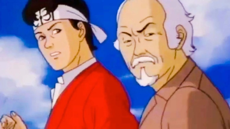 Daniel LaRusso and Mr. Miyagi on The Karate Kid