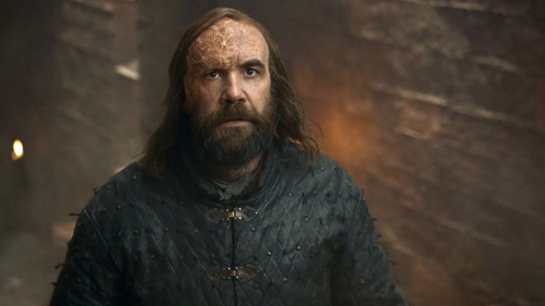The Hound about to fight his brother in Game of Thrones