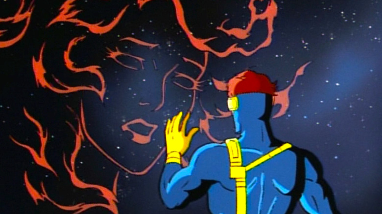 A projection of Jean Grey talking to Cyclops in X-Men: The Animated Series (1992)
