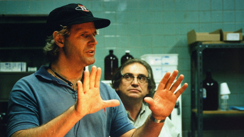 Chris Carter on the set of "The X-Files" (1993)