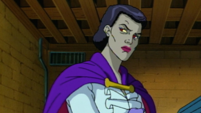 Miriam the Vampire Queen wearing a cape in her hideout in "Spider-Man: The Animated Series" (1994)