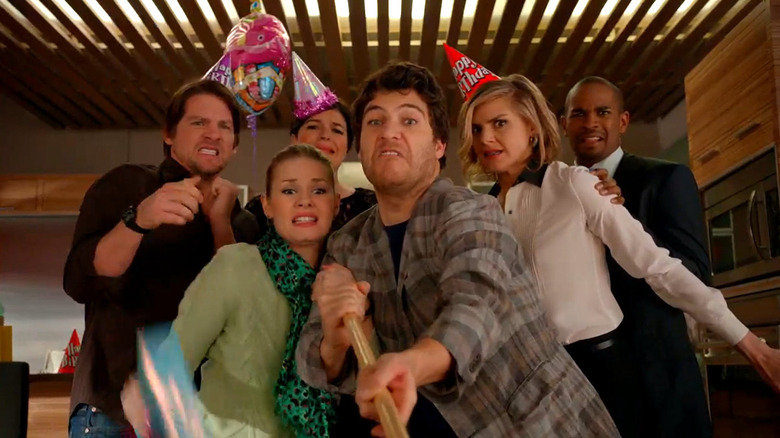 Dave, Alex, Penny, Max, Jane, and Brad from "Happy Endings"