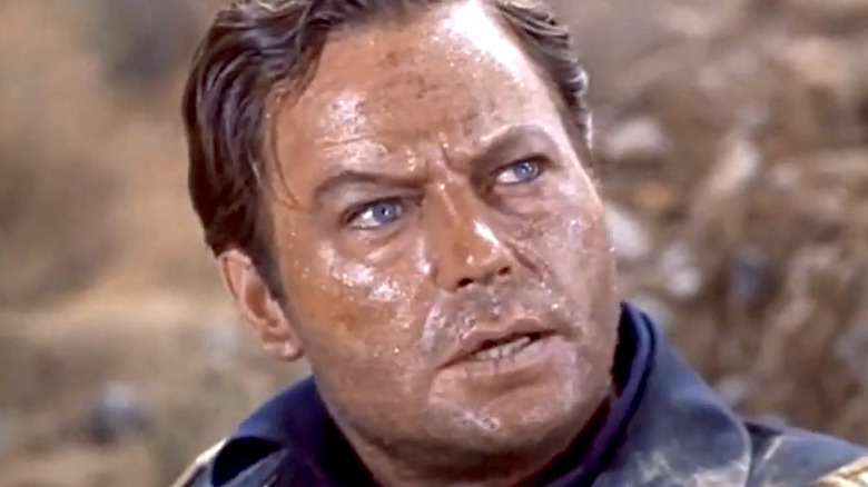 Captain Moss Johnson in a blue military uniform in Bonanza
