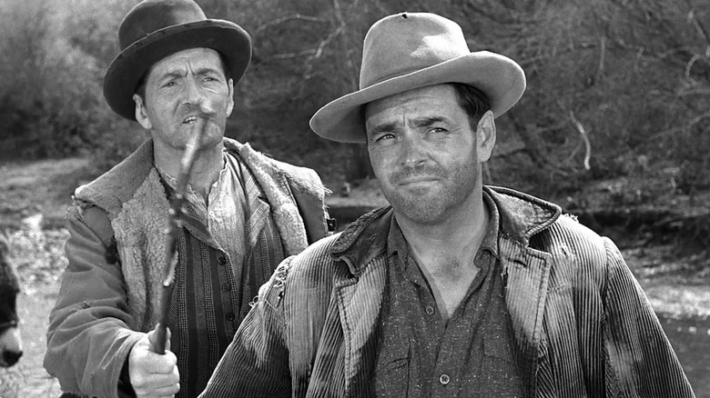 James Doohan alongside another prospector in "Gunsmoke" (1955)