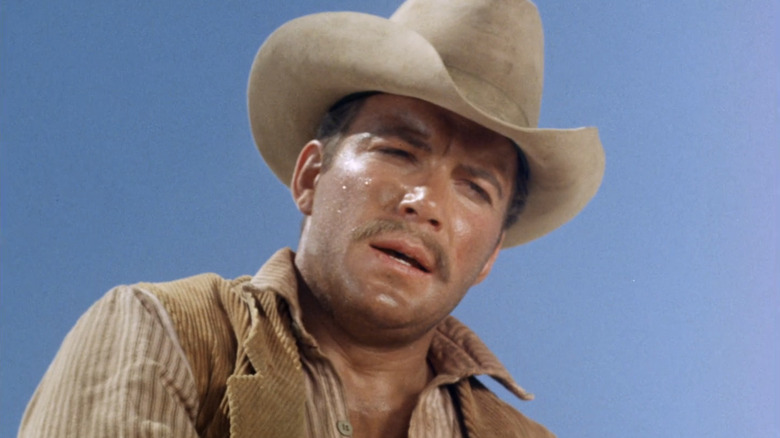 William Shatner winces as Fred Bateman in "Gunsmoke" (1955)