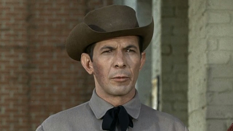 Leonard Nimoy (left) as Wismer in "The Viginian"
