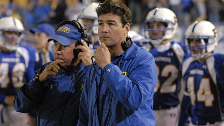 Eric Taylor coaches a game on Friday Night Lights