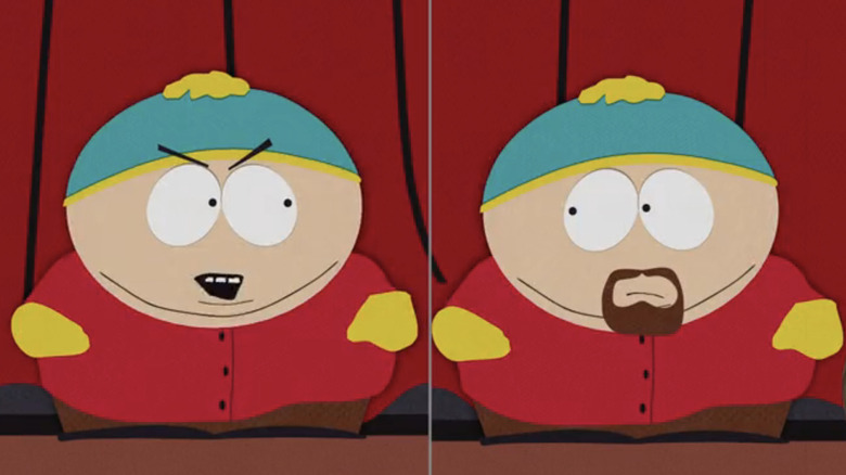 Cartman and Evil Cartman in the "South Park" episode parodying the Mirror Universe from "Star Trek"