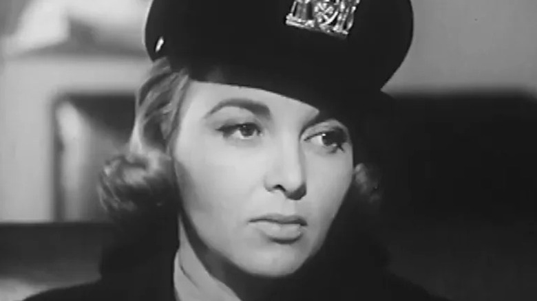 Patricia "Casey" Jones in police uniform in Decoy (1957)