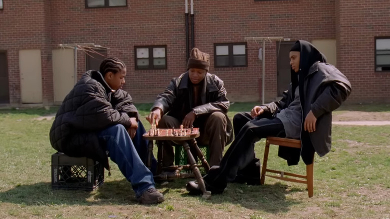 The Wire, Wallace, D'Angelo, Bodie playing chess