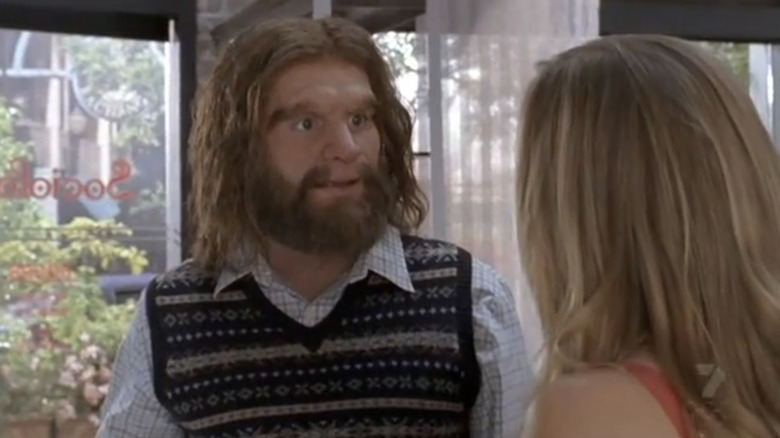 A still from the "Cavemen" TV show that was based on the GEICO commercials.