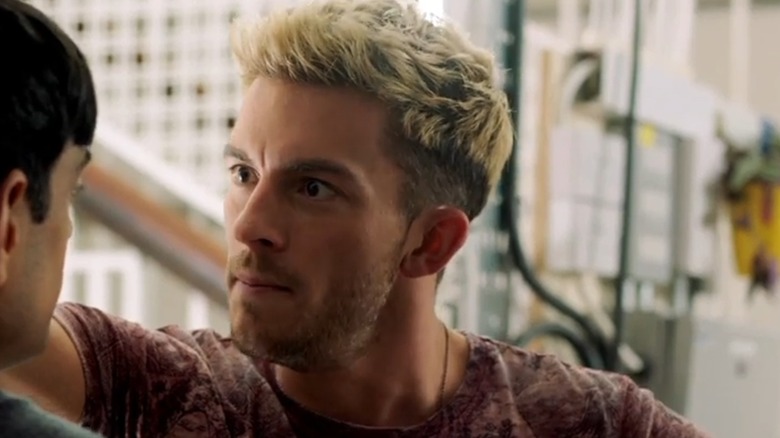 Sam holding Fred up to a wall and looking into his eyes deeply in "Crashing."