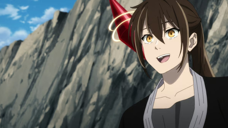 Baam smiling outside