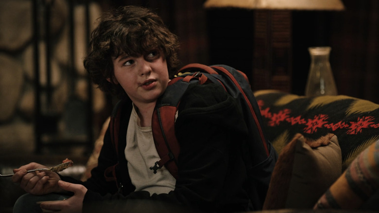 Carter eats on the couch on Yellowstone