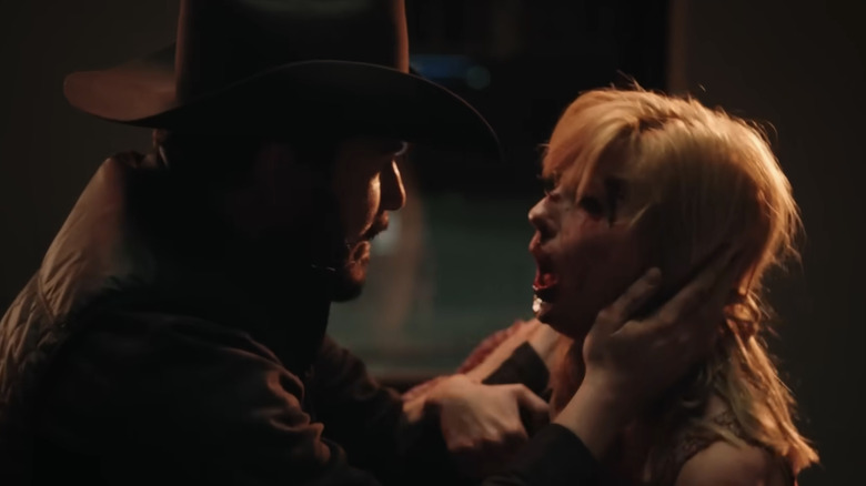 Rip holds Beth on Yellowstone