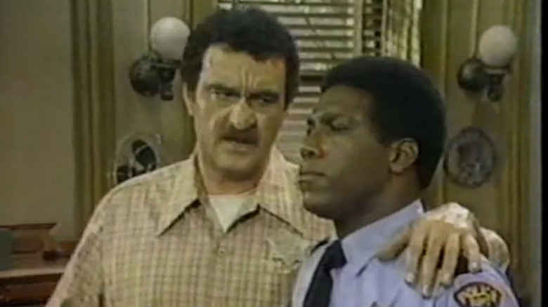 Roy Mobey puts his arm around Sergeant Curtis Baker in "Carter Country" (1977-1979)