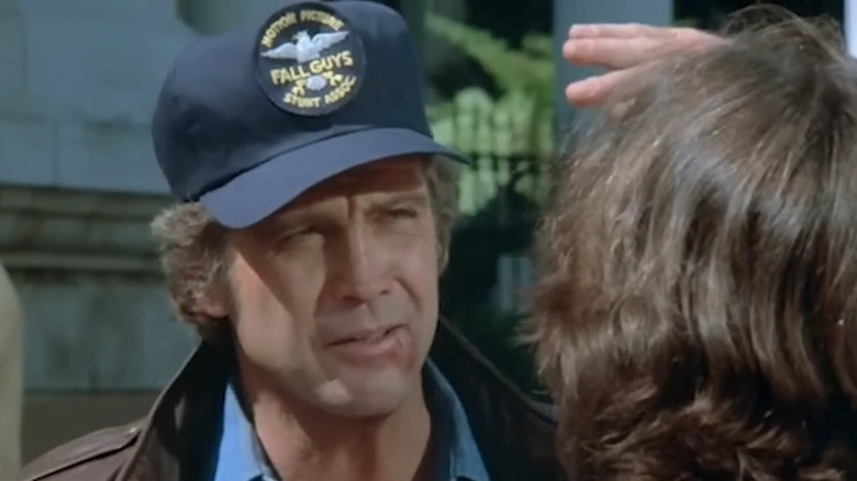 Lee Majors' Cole Seavers speaking in The Fall Guy