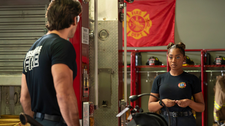 Blue and Taylor in 9-1-1: Nashville Season 1 Episode 7
