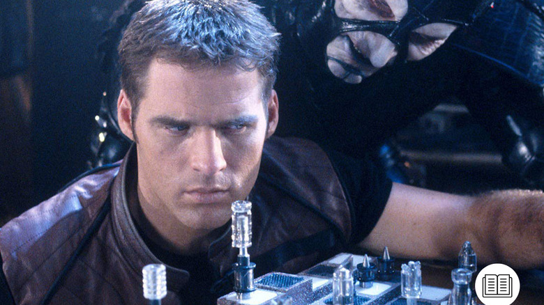 Ben Browder as John Crichton looks intense in Farscape