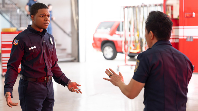 Harry and Chimney on 9-1-1 Season 9 Episode 10