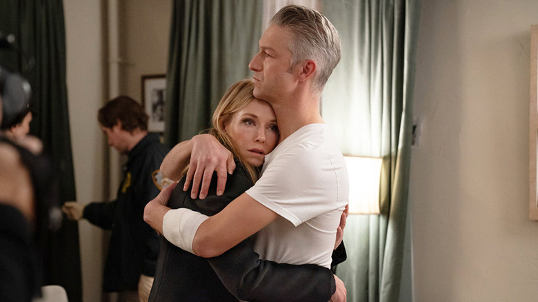 Rollins and Carisi hug in Law & Order: SVU