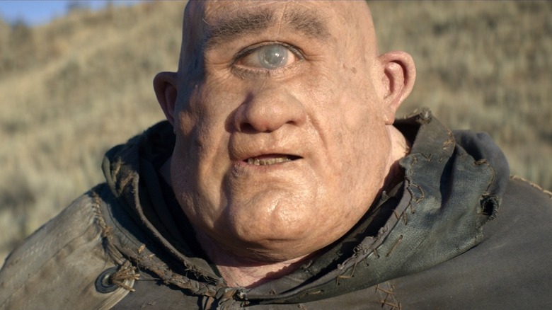 The blind cyclops Polyphemus looks into the sun with his wounded eye on Percy Jackson and the Olympians.