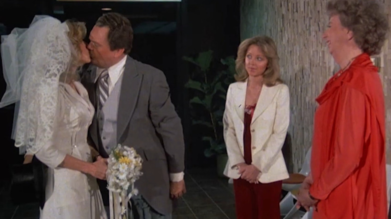 Timothy Blake as Nurse Gloria, Bernard Fox as Dr. Bombay, Lisa Hartman as Tabitha, and Mary Wickes as Cassandra in "Tabitha"