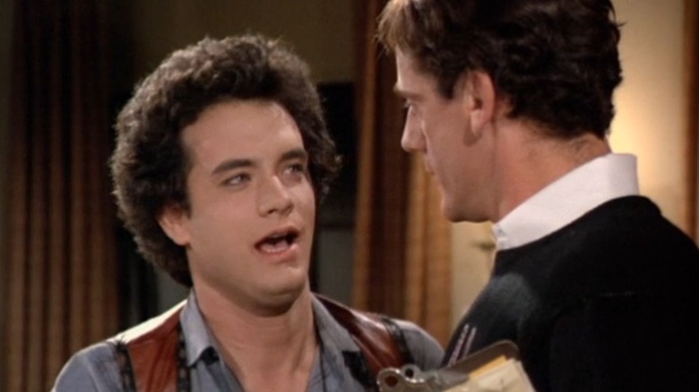 Tom Hanks and Christopher Lloyd on an episode of Taxi