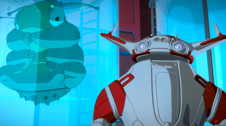 A tardigrade and a drone bond in an episode of Short Treks