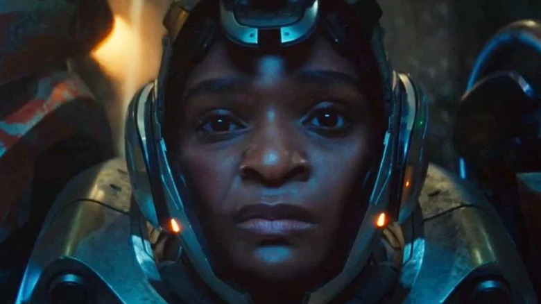 Dominique Thorne's Riri Williams wearing power armor on Ironheart