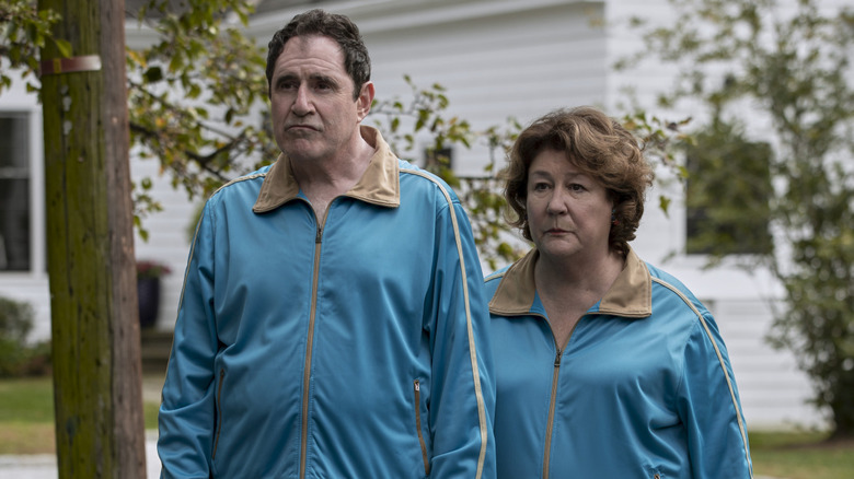 Richard King's Mo and Margo Martindale's Maureen wearing identical clothes on The Watcher