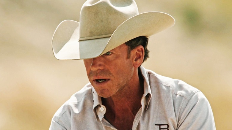 Travis Wheatley wearing a cowboy hat in "Yellowstone"