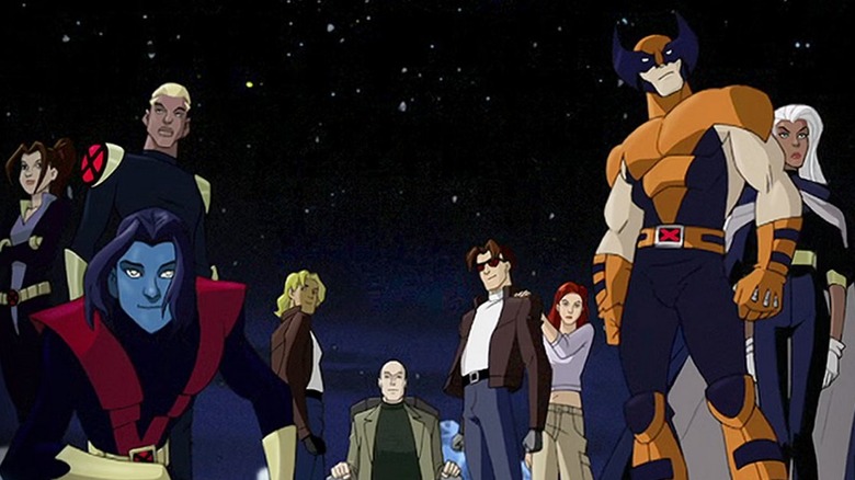 Nightcrawler, Wolverine and the other X-Men gather under the night sky